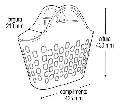 Sacola De Feira Multiuso Azul 43x43x21cm 25624 Arqplast