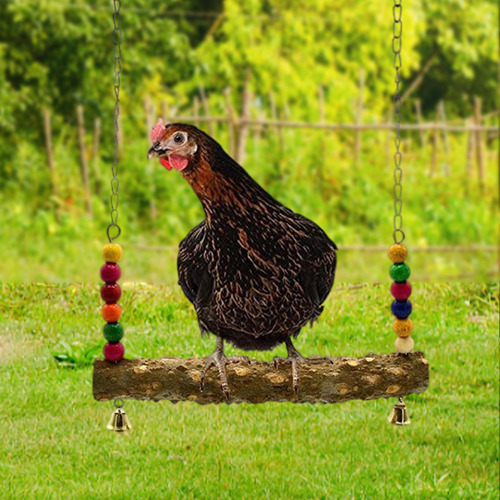 Pájaros De Madera Columpio Loro Colgante Juguete Perca