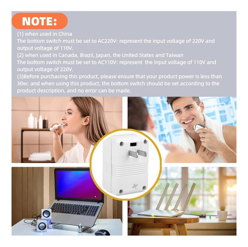 Convertidor De Voltaje De Moncer 70w Pase Y Transformador De