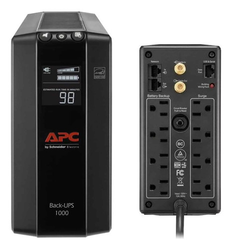 Ups Apc 1000va 600w 8 Tomas  Bx1000m-lm60  