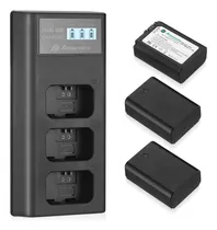 Comprar Cargador + 3 Baterías Np-fw50 Para Cámaras Sony  Negro