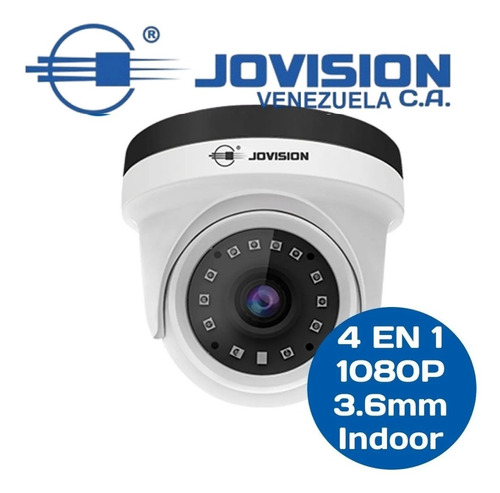 Cámara Domo Jovision 4en1 1080p 2mp 3,6mm Indoor Plasticac 