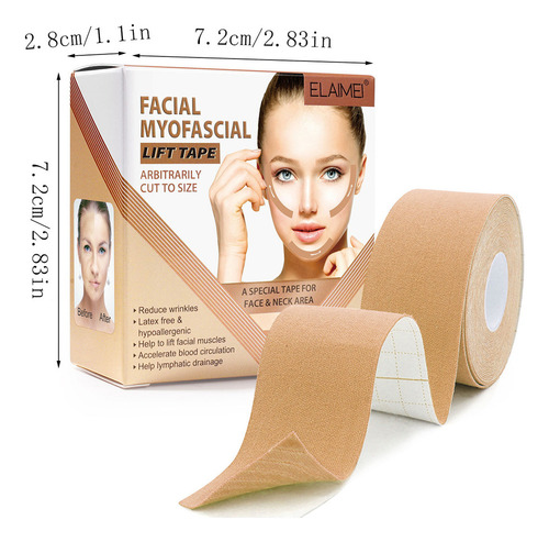 K Parches Antiarrugas J Facial Miofascial, For Rostro Y Ojos