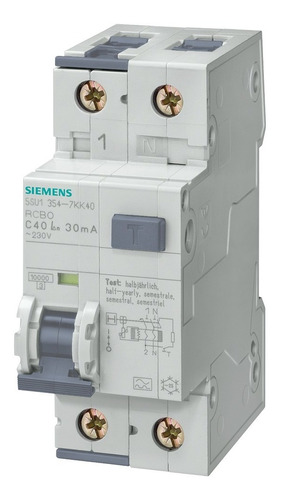 Interruptor Diferencial 16a 1p+n 30ma Siemens 5su1354-6kk16