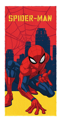 Toalha Spider-man Felpuda Banho Divertida Estampada 60x120cm