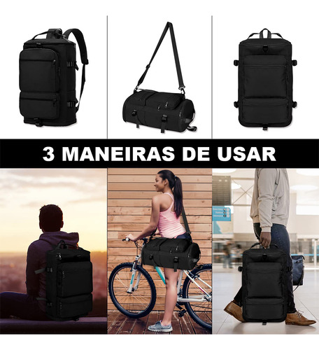 Mochila De Viagem Grande Capacidade Reforçada Vários Bolsos
