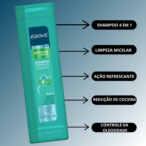 Shampoo Anticaspa Men Mentol 325ml Above