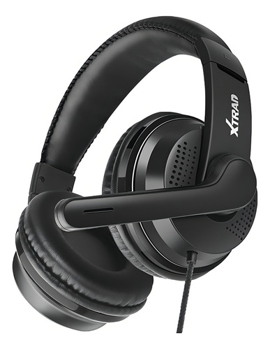Headset Gamer Com Fio Driver 40mm Microfone P3 Para Jogos Cor Preto