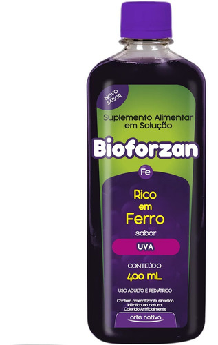 Bioforzan Uva 400ml  Rico Em Ferro  Arte Nativa