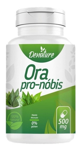 Ora Pró-nobis 500mg 60 Cápsulas Denature Antioxidante Sabor Natural