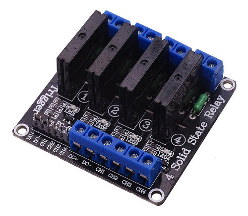 Placa Rele Estado Solido 12v Nivel Alto 4 Canales Arduino