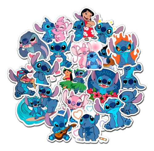 Stickers Stitch En Plancha Troquelados Souvenirs Regalos