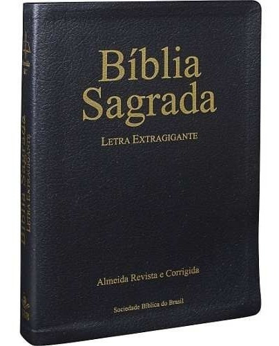 Bíblia Letra Extragigante Almeida Revista E Corrigida -couro