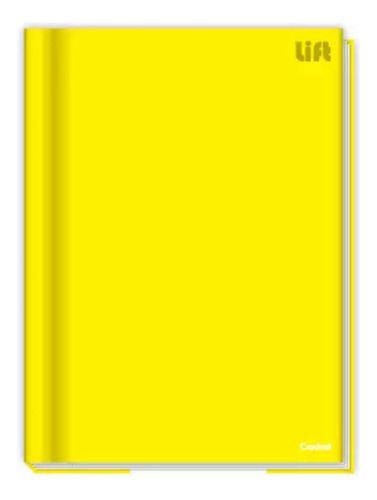 Caderno Brochura 1/4 Capa Dura 96 Fls. Lift Amarelo Credeal
