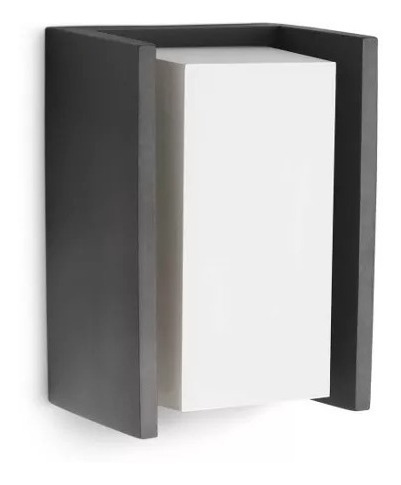 Aplique Para Exterior Philips Ecomoods Negro / Blanco