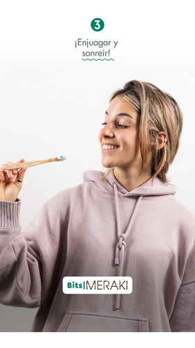 Imagen 6 de 6 de Bits Meraki Dentífrico Sin Fluor Comprimidos Sólidos Natural