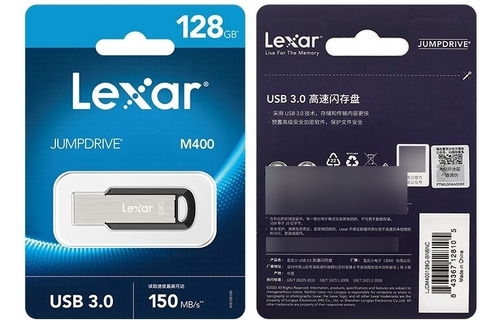 Pendrive Lexar 128gb 150mb/s Jumpdrive M400