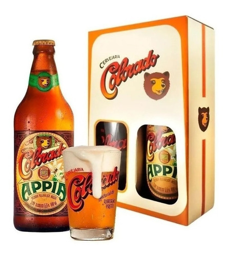 Imagem 1 de 3 de Kit Presente Cerveja Colorado Appia E Copo Colorado