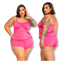 Comprar Kit Cu002F5 Baby Doll Plus Size Short Doll Liso De Liganete