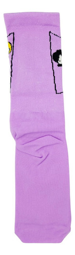 Calcetas Bts Bt21 3 Pares Agua Rosa Negro Estampado 22-28