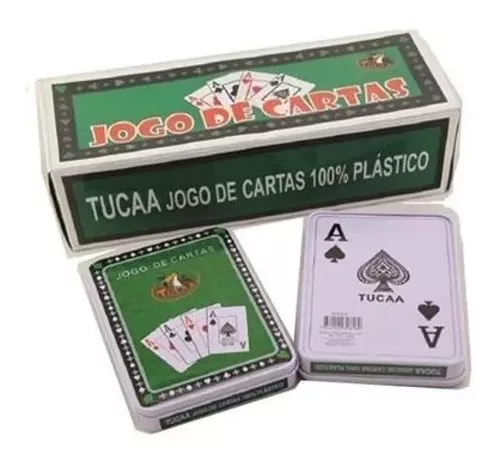 Jogo De Cartas Baralho Estojo Em Metal Tucaa (100% plastico)