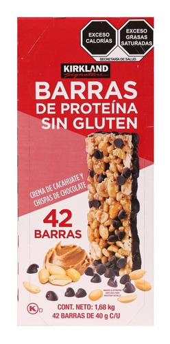 Barras De Proteína Sin Gluten 42 Pzas De 40g Kirkland