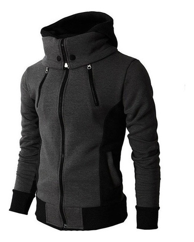 Chamarra Sudadera Informal De Cuello Alto For Hombre