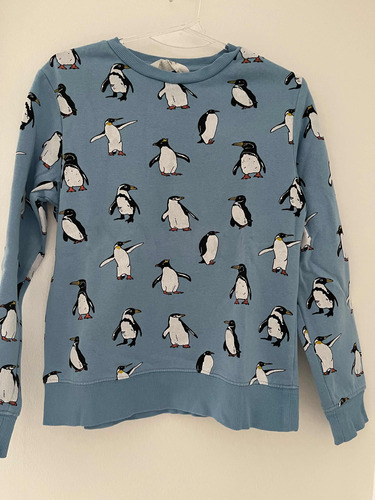 Buzo H&m Niño Estampado Pingüinos Talle 8-10