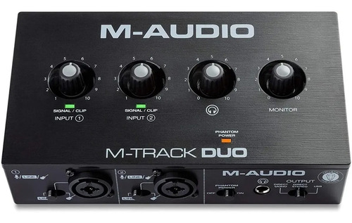 Interface De Áudio M-track Duo M-audio 2 Canais 24 Bits Usb