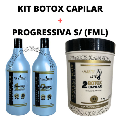 Botox Orgânico + Progressiva Kit Antifrizz Profissional Top!