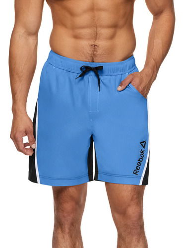 Short Reebok Original Caballero Azul Con Negro