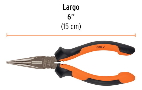 Pinza Punta Y Corte 6in Mango Comfort Grip Truper Expert