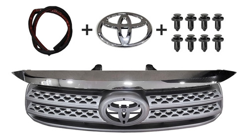 Parrilla Fortuner 2009 2010 2011 Emblema Y Clips De Sujecion