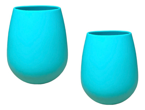 Set 4 Vasos De Silicona Libre Bpa 355 Ml Color Verde 