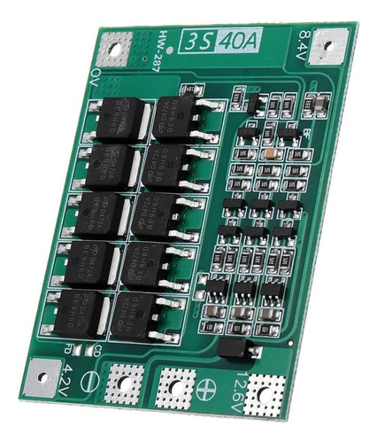 Modulo De Carga Bms 3s 40a  Para Bateria De Litio