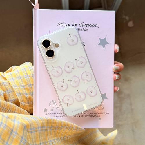Funda Coreana Para iPhone 16, 15, 14, 13 Pro Max, Trasera Para iPhone 16, 15, 14, 13 Pro Max, Diseño De Manzana, Femenina, A Prueba De Golpes