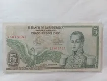 Comprar Billete De Colombia 5 Pesos Del Año 1980