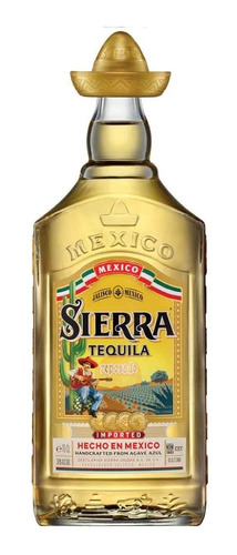 Tequila Sierra Reposado Con Sombrero México Goldbottle