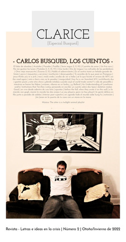 Carlos Busqued Los Cuentos / Clarice Revista / Nuevo