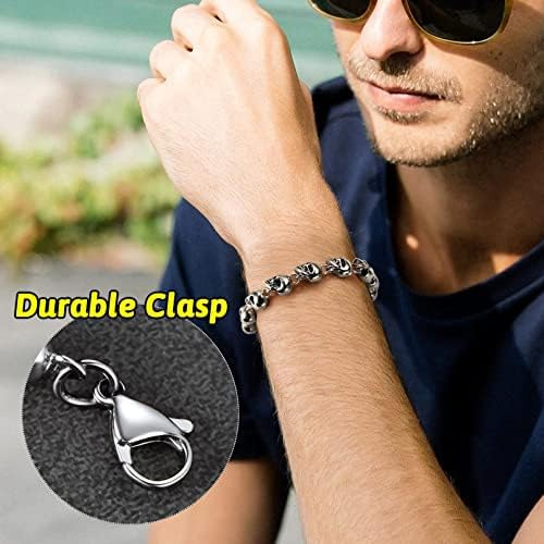 Pulsera De Cadena De Calavera Faithheart Para Hombre, Joyerí
