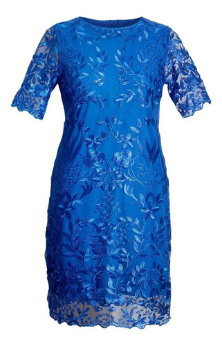 Vestido Plus Size Festas Casamentos Elegante Renda Dalicis