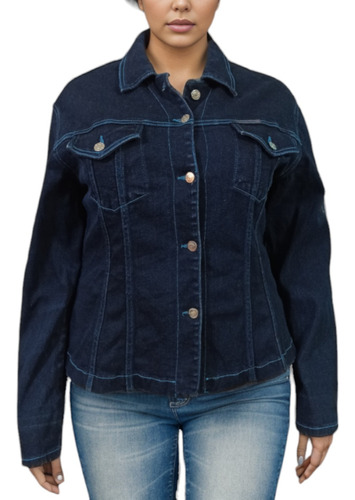 Chaqueta De Mezclilla Vintage Navi Authentic Jeanswear Plus Size Talla 2xl