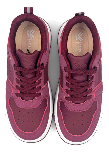 Zapatilla Mujer Bordo Cereza Moda Importada Telma