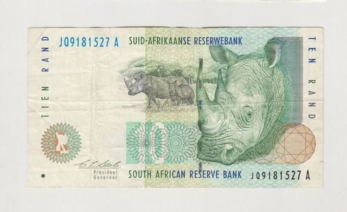 Billete Sudafrica 10 Rand 1999 (c85)