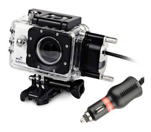Funda impermeable Sjcam Sj5000 Wi-Fi Skeleton - Cargador USB