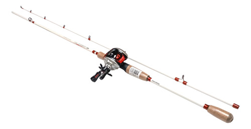 Equipo Bait Cast Caña Carbono + Reel Rotativo Magnetico