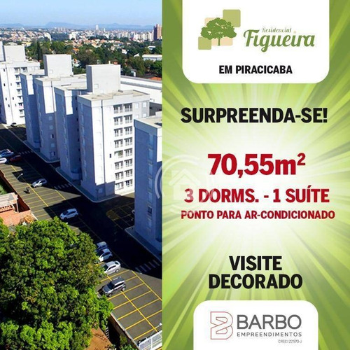 Apartamento Com 3 Dormitórios À Venda, 70 M² Por R$ 212.500,00- Dois Córregos - Piracicaba/sp - Ap0417