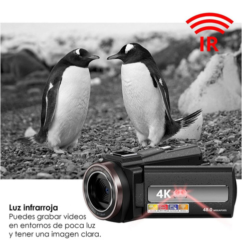 Imagen 4 de 6 de Videocamara 4k Vak 03 Zapata 30mp Pantalla Ips 3' Hdmi 128gb