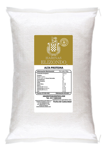 Harina De Fuerza 00 W450 Alta Proteína Elizondo 10kg Kosher