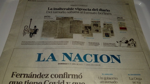 Diario La Nación 4/4/2021 (último Ejemplar Formato Sábana)